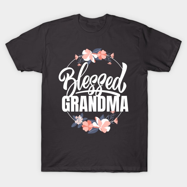 Blessed Grandma Flowers Women Mothers Day Grammy T-Shirt by DetourShirts